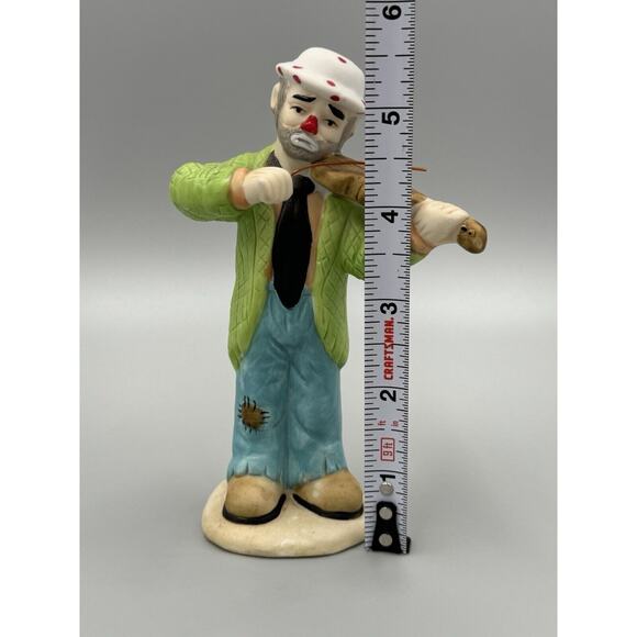 Vintage Emmett Kelly Jr. Flambro Violinist 5.5” Figure Statue - Picture 4 of 5